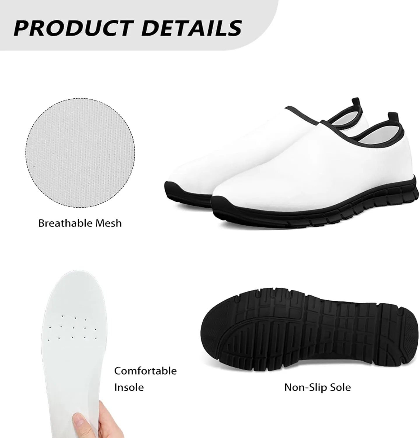 Womens Casual Sneakers Art Themed Slip On Walking Shoes for Women
