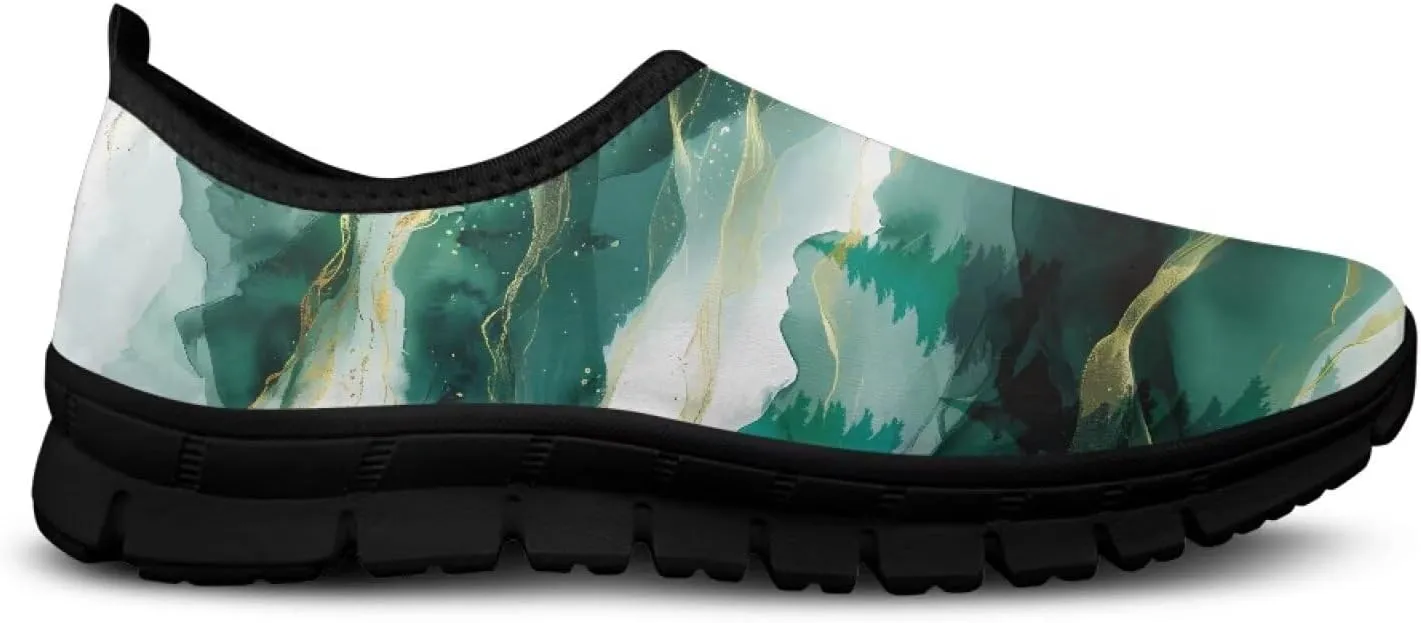 Womens Casual Sneakers Art Themed Slip On Walking Shoes for Women