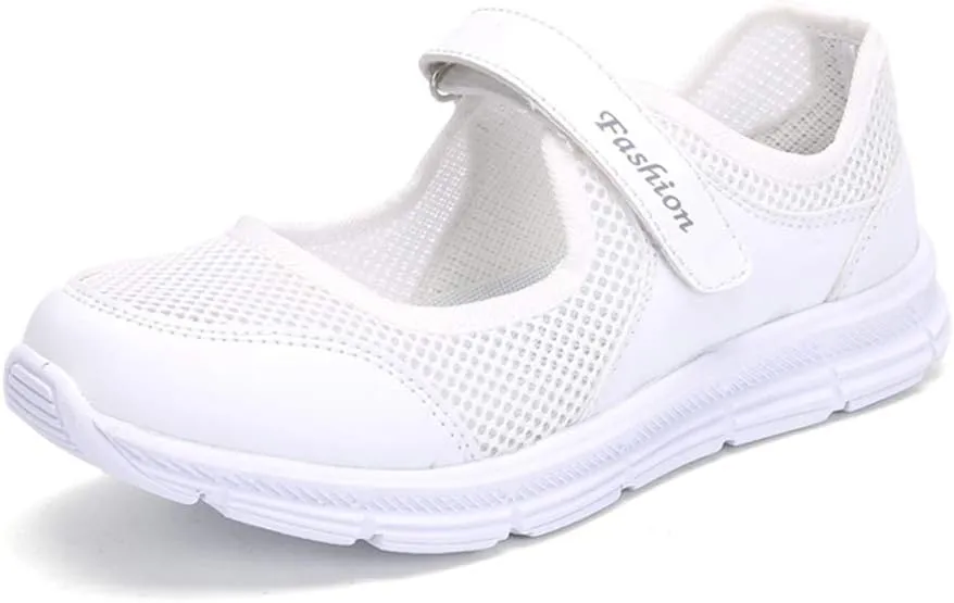 Women's Casual Walking Sneakers Lightweight Breathable Flat Mary Jane Shoes