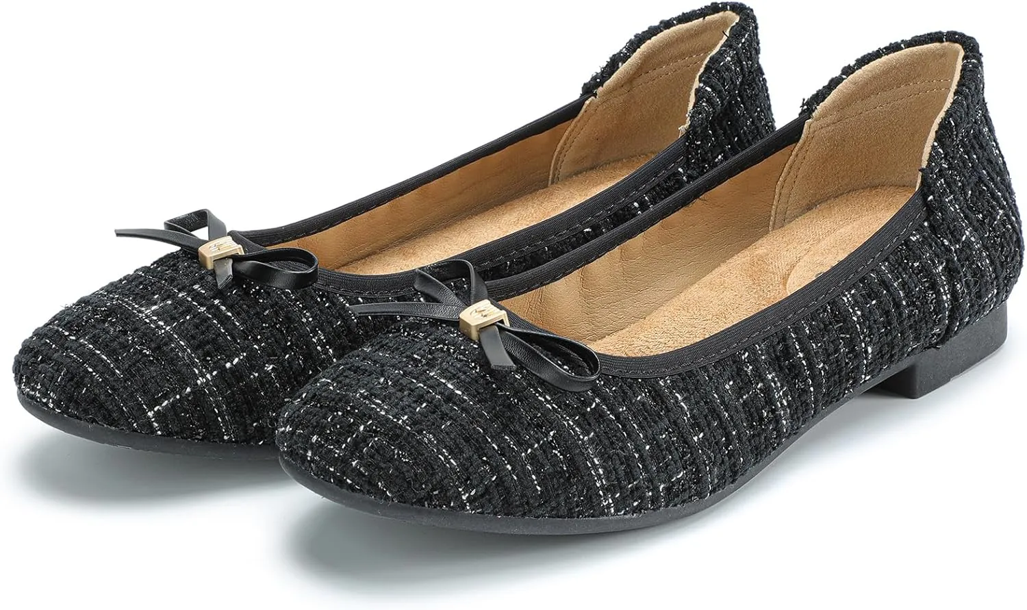 Women's Comfortable Ballet Flats Round Toe Flat Shoes for Women Bow Dressy Flats Shoes with Arch Support Insole