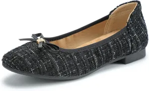 Women's Comfortable Ballet Flats Round Toe Flat Shoes for Women Bow Dressy Flats Shoes with Arch Support Insole