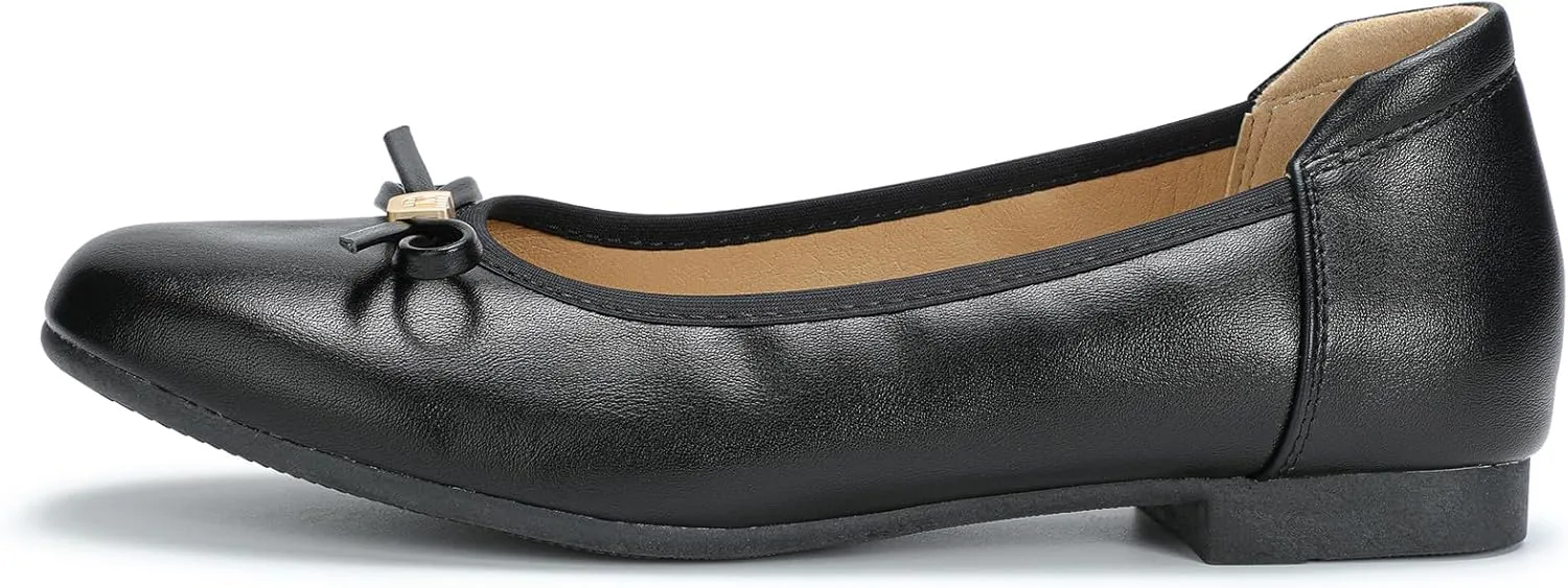 Women's Comfortable Ballet Flats Round Toe Flat Shoes for Women Bow Dressy Flats Shoes with Arch Support Insole