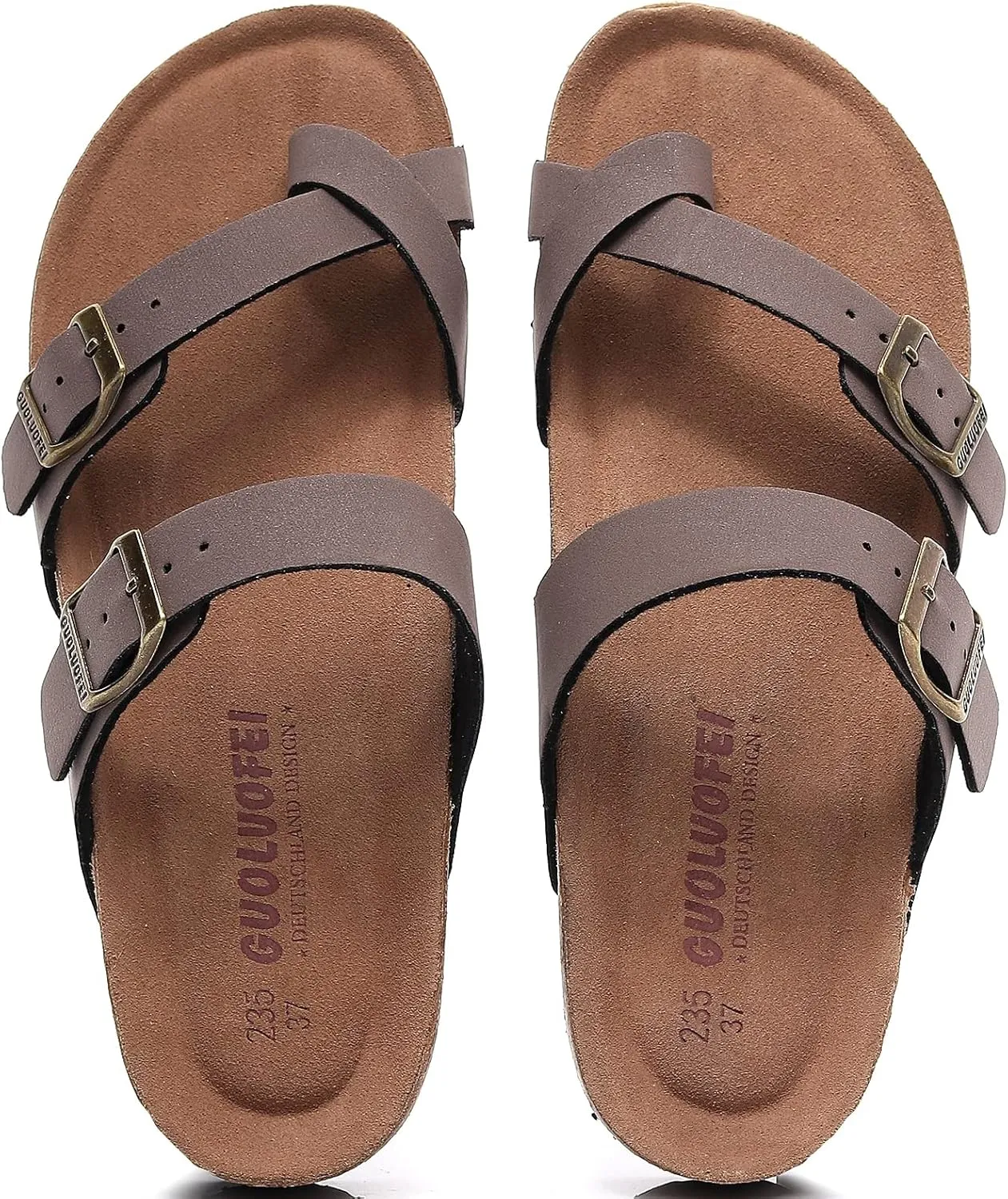 Women's Cork Footbed Slide Sandals With Arch Support,Comfortable Summer Beach Sandals For Women Girls Ladies