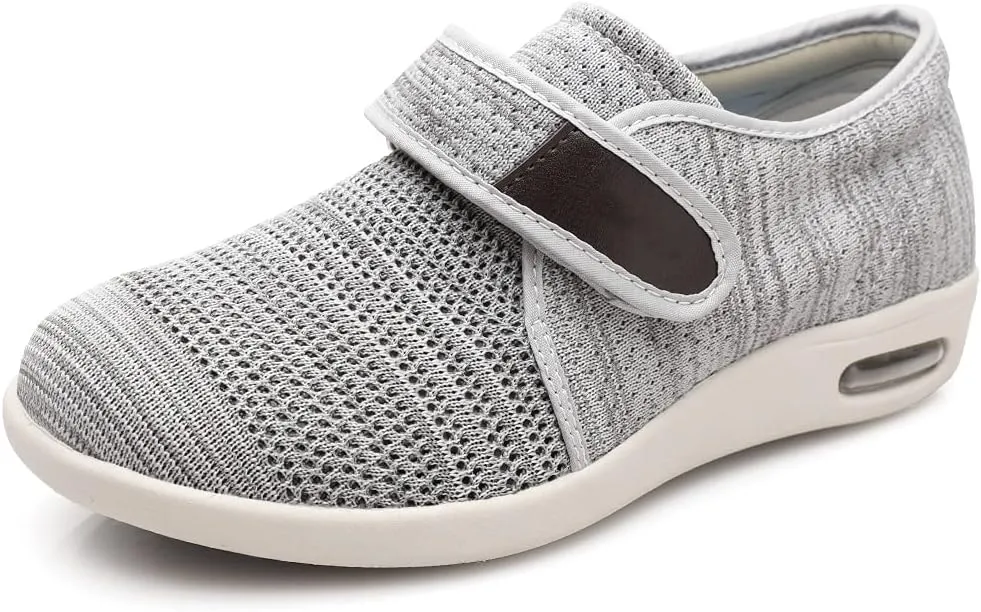 Women's Diabetic Shoes for Women Casual Adjustable Walking Shoes Wide Shoes for Elderly Swollen Feet Non-Slip Air Cushion Bottom Fattening and Widening
