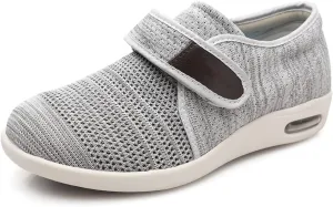 Women's Diabetic Shoes for Women Casual Adjustable Walking Shoes Wide Shoes for Elderly Swollen Feet Non-Slip Air Cushion Bottom Fattening and Widening