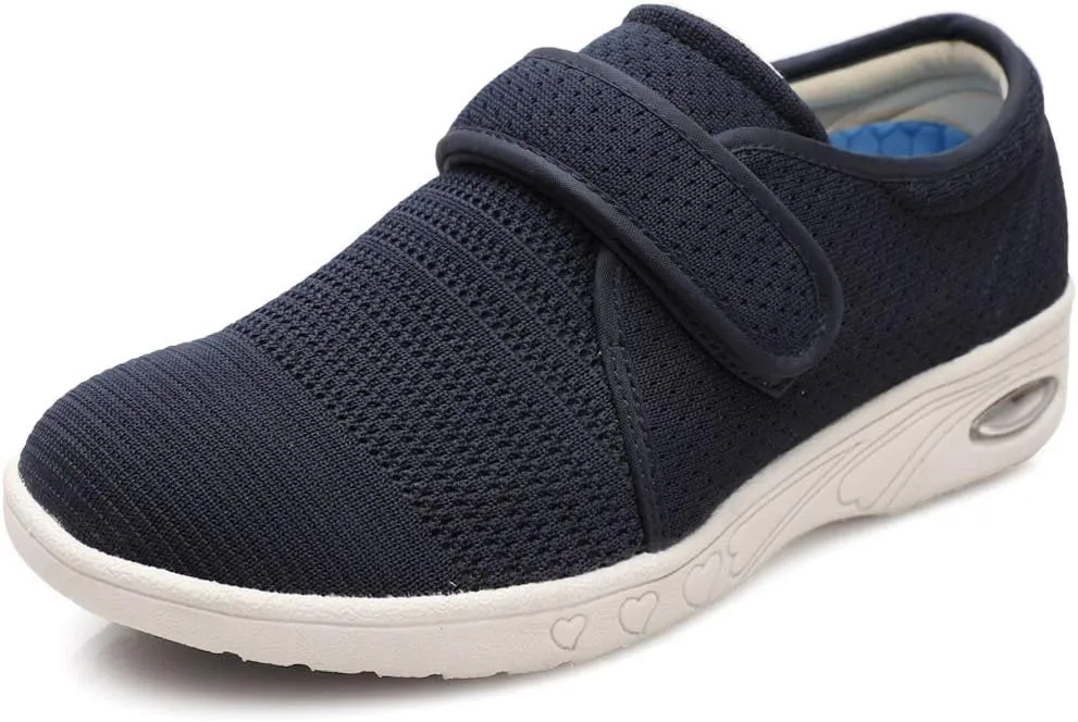 Women's Diabetic Shoes for Women Casual Adjustable Walking Shoes Wide Shoes for Elderly Swollen Feet Non-Slip Air Cushion Bottom Fattening and Widening