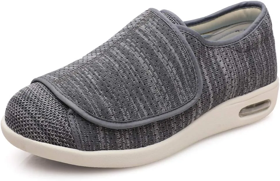 Women's Diabetic Shoes for Women Casual Adjustable Walking Shoes Wide Shoes for Elderly Swollen Feet Non-Slip Air Cushion Bottom Fattening and Widening
