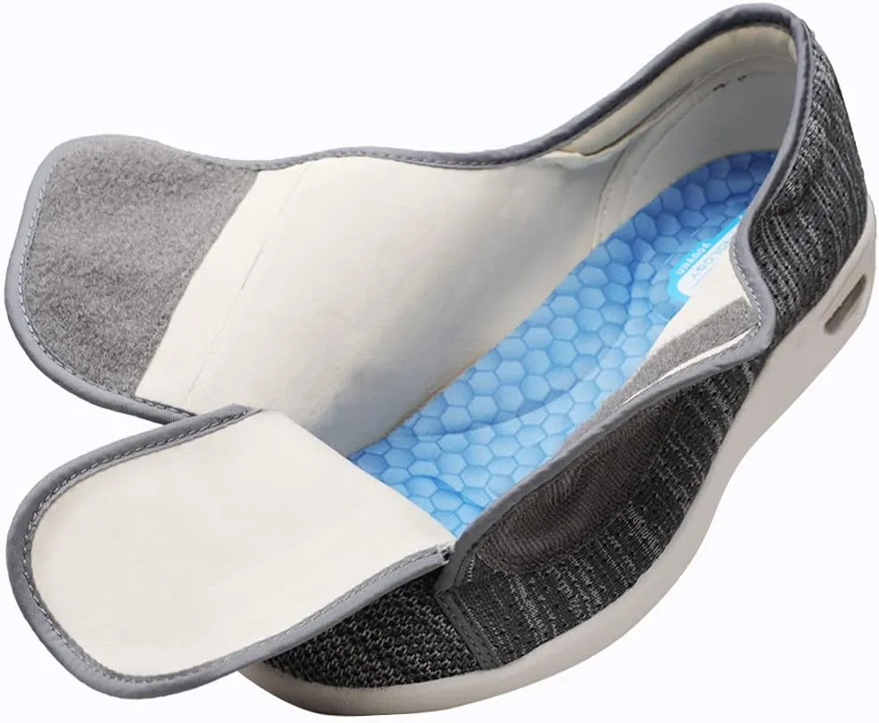 Women's Diabetic Shoes for Women Casual Adjustable Walking Shoes Wide Shoes for Elderly Swollen Feet Non-Slip Air Cushion Bottom Fattening and Widening