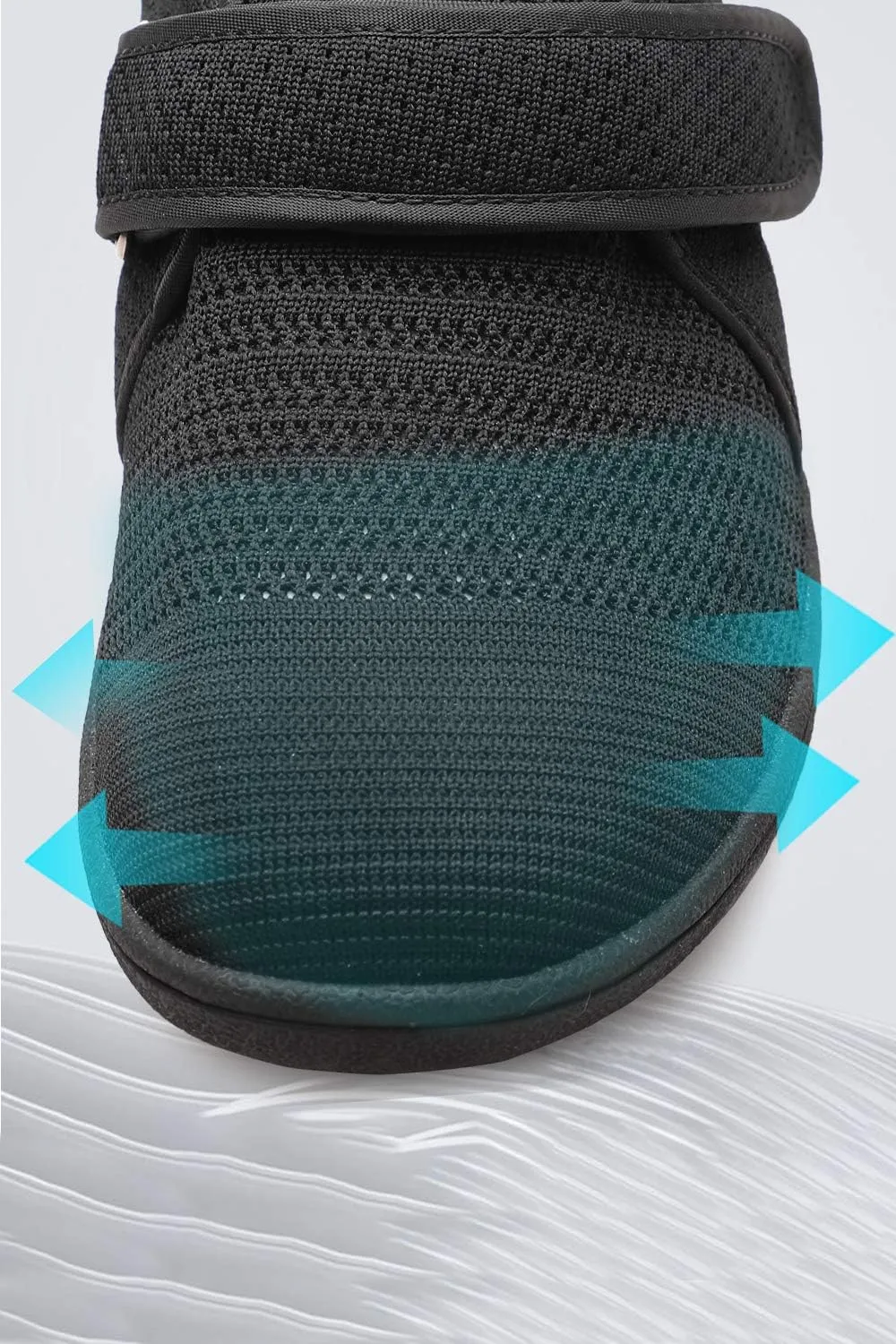 Women's Diabetic Shoes for Women Casual Adjustable Walking Shoes Wide Shoes for Elderly Swollen Feet Non-Slip Air Cushion Bottom Fattening and Widening