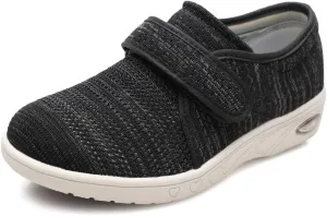 Women's Diabetic Shoes for Women Casual Adjustable Walking Shoes Wide Shoes for Elderly Swollen Feet Non-Slip Air Cushion Bottom Fattening and Widening
