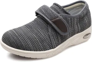 Women's Diabetic Shoes for Women Casual Adjustable Walking Shoes Wide Shoes for Elderly Swollen Feet Non-Slip Air Cushion Bottom Fattening and Widening
