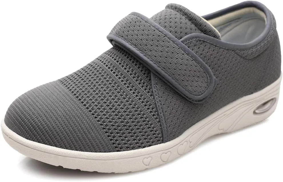 Women's Diabetic Shoes for Women Casual Adjustable Walking Shoes Wide Shoes for Elderly Swollen Feet Non-Slip Air Cushion Bottom Fattening and Widening