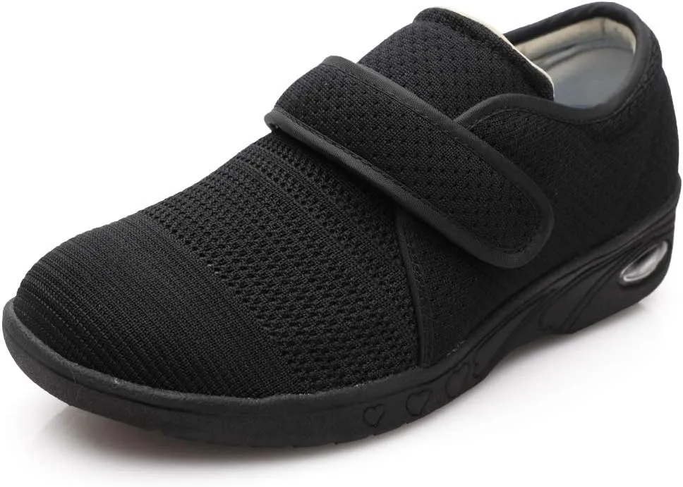Women's Diabetic Shoes for Women Casual Adjustable Walking Shoes Wide Shoes for Elderly Swollen Feet Non-Slip Air Cushion Bottom Fattening and Widening
