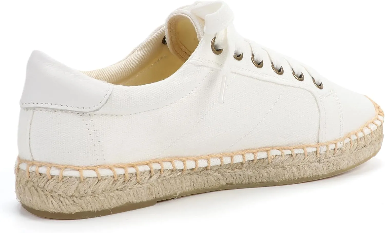 Women's Espadrille Lace-up Sneakers Platform Jute- Breathable for Casual Comfort Flat Shoes