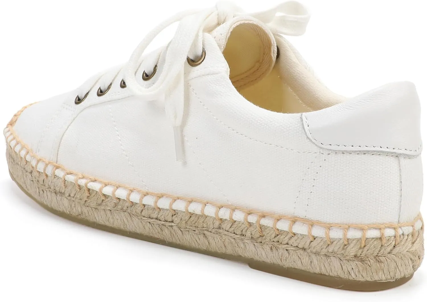 Women's Espadrille Lace-up Sneakers Platform Jute- Breathable for Casual Comfort Flat Shoes