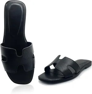 Womens Flat Sandals,Anti slip fashion sandals,Flat Slide Sandals for women,Comfy Style,women's gift, for vacation, sightseeing, and shopping