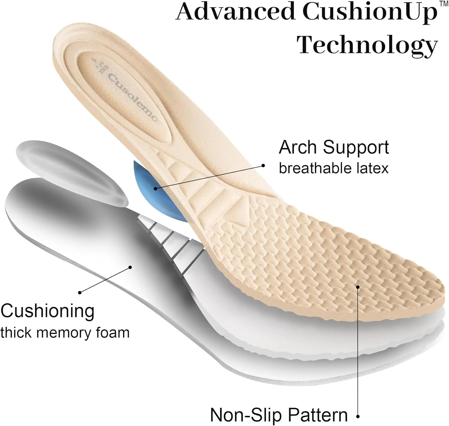 Women's Flats with Arch Support, Square Toe Ballet Flats, Comfortable Slip On Knit Dress Shoe, Anti-Loose Shoe Band Included 6-11