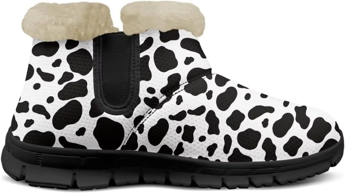 Womens Fuzzy Boots Winter Comfy Plush Warm Fur Lined Lining Snow Boot Waterproof Comfortable Slip On Outdoor Walking Hiking Booties