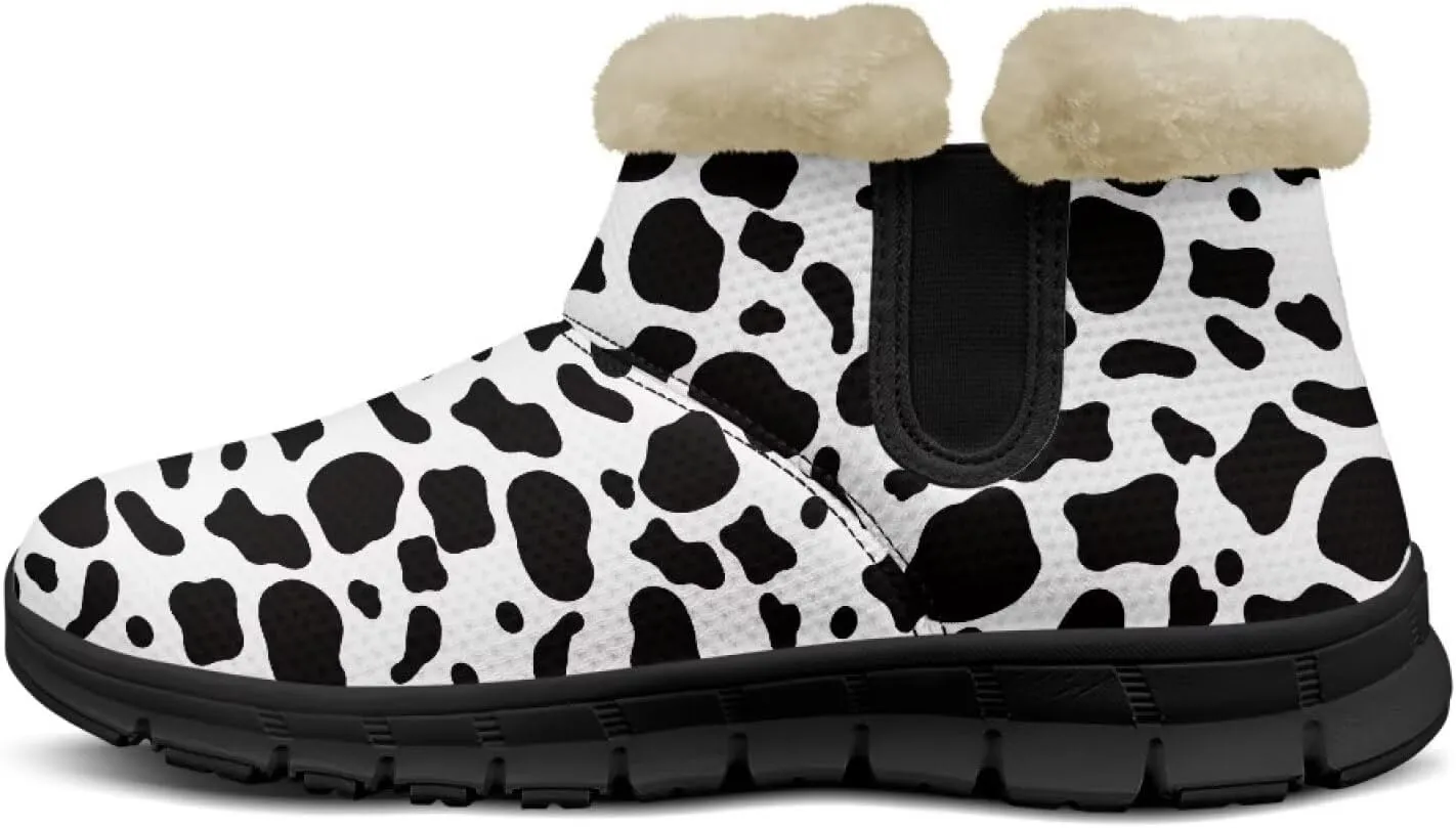 Womens Fuzzy Boots Winter Comfy Plush Warm Fur Lined Lining Snow Boot Waterproof Comfortable Slip On Outdoor Walking Hiking Booties