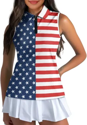Women's Golf Shirt Short Sleeve Tennis Shirt Quarter Zip Golf Pullover Golf Polo Shirts Argyle Summer Dry Fit Tops UPF50 