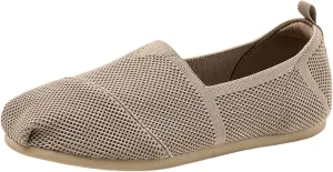 Women's Knit Flat Shoes,Classic Casual Washable Shoes,Comfortable Walking Slip-On Ballerina Square Toe Shoes for Women