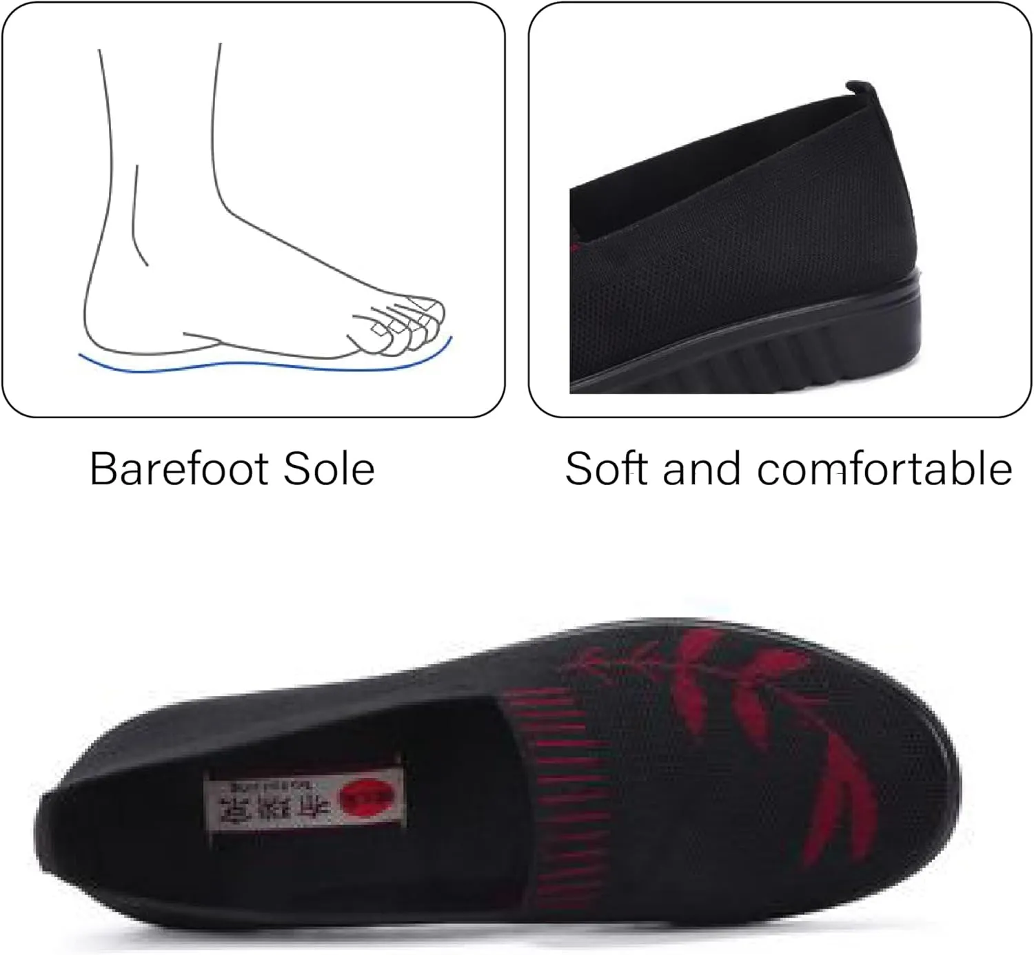 Women's Knitted Flat Shoes Breathable Mesh Loafers Anti Slip Driving Shoes Lightweight Comfortable Walking Shoes