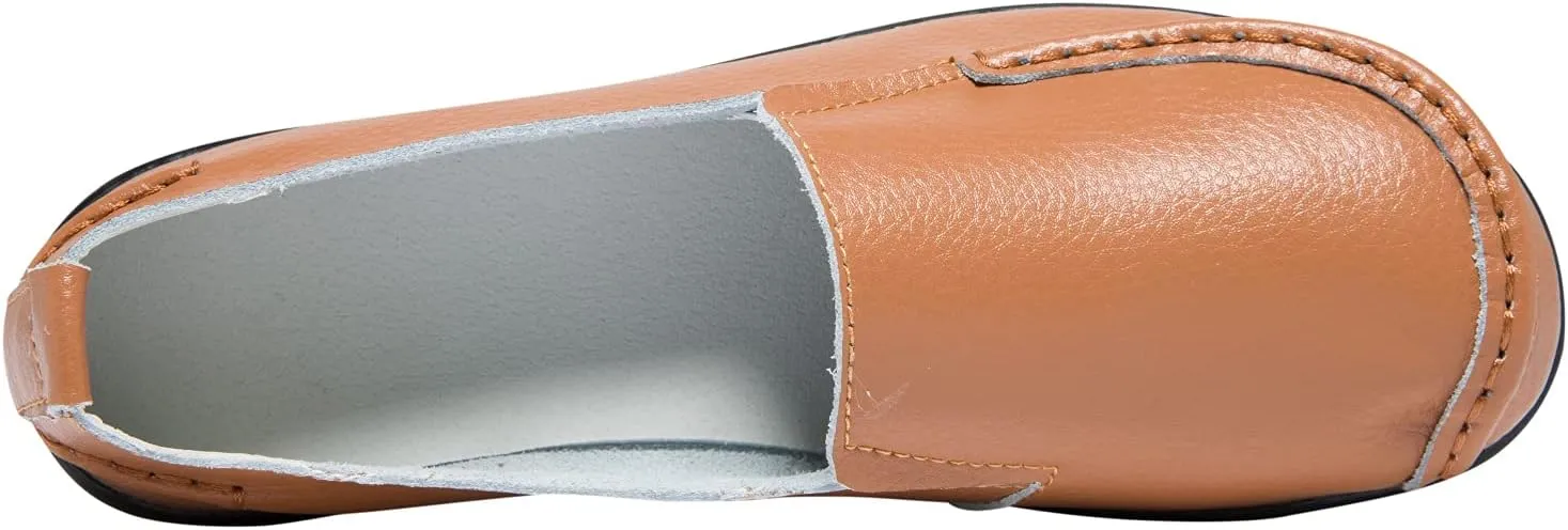 Women's Leather Loafers Comfortable Flat Shoes