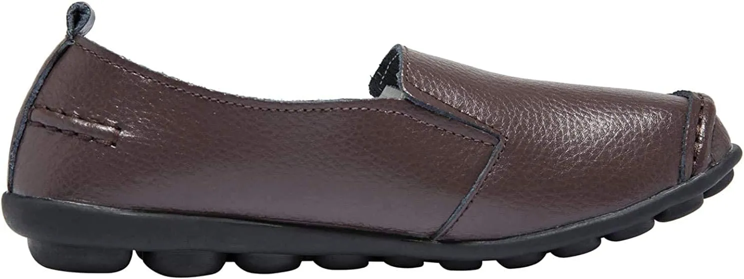 Women's Leather Loafers Comfortable Flat Shoes