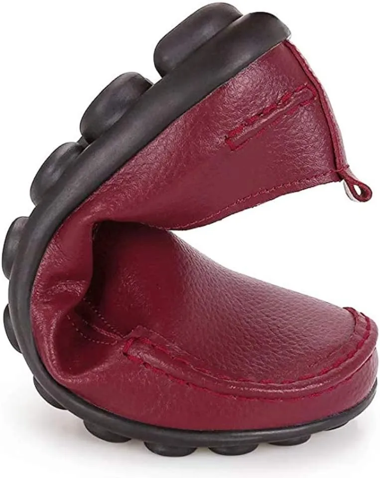 Women's Leather Loafers Comfortable Flat Shoes