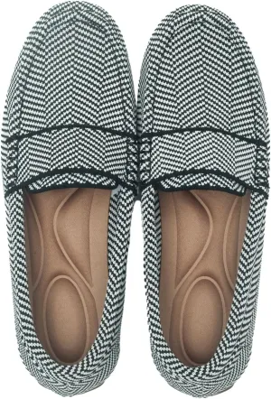 Women's Lightweight Knitted Loafers Casual Flat Shoes Comfortable Boat Shoes Flat Bottomed Breathable Shoes