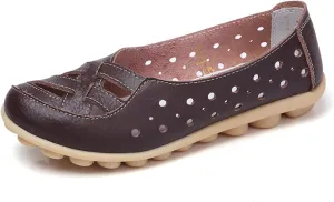 Womens Loafers Comfortable Dressy Closed Toe Sandals Wide Width Flats Slip On Moccasins Casual Driving Shoes Summer Comfort Walking Shoes Breathable Work Dressy Shoe Trending Sandals for Women