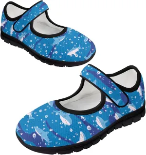 Women's Mary Jane Shoes Animals Print Walking Shoes Flat Breathable Non Slip Sneaker