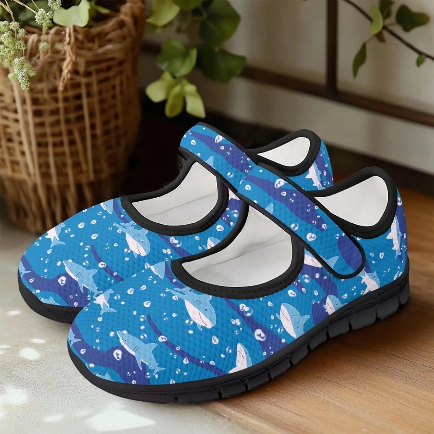 Women's Mary Jane Shoes Animals Print Walking Shoes Flat Breathable Non Slip Sneaker