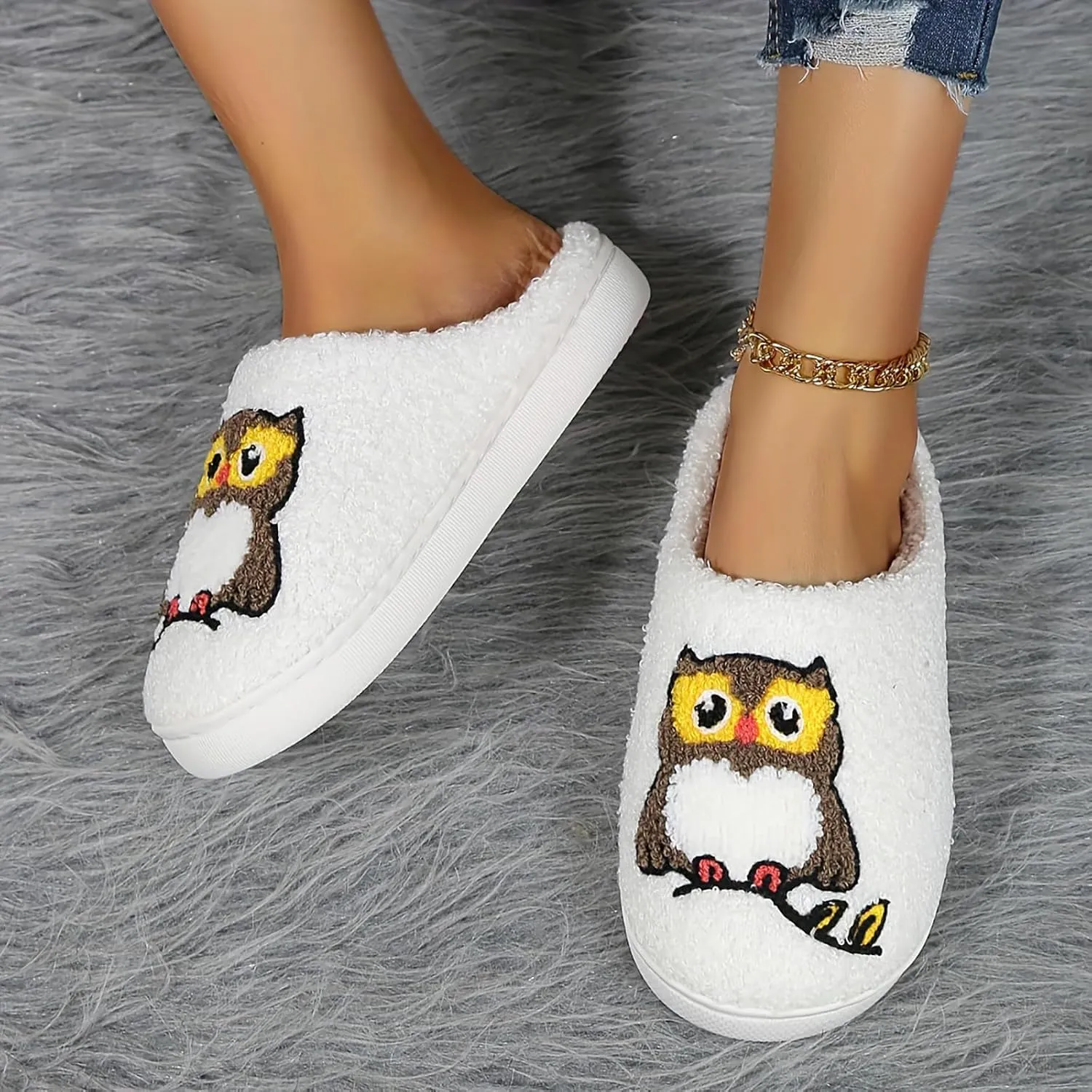Women's Men's Cute Frog Slippers Fuzzy Memory Foam Kawaii Cartoon Animal Slippers Winter Warm Fluffy Shoes