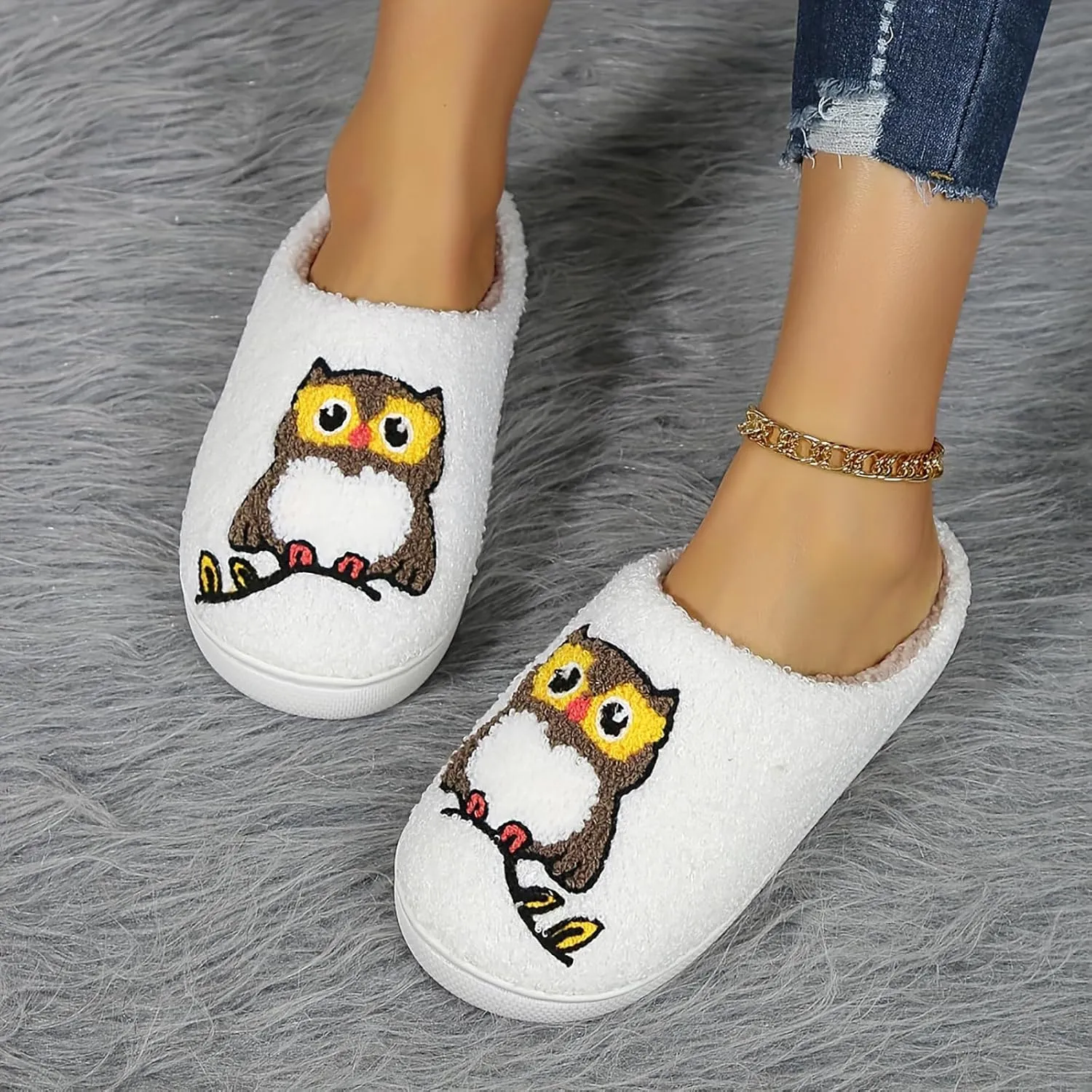 Women's Men's Cute Frog Slippers Fuzzy Memory Foam Kawaii Cartoon Animal Slippers Winter Warm Fluffy Shoes