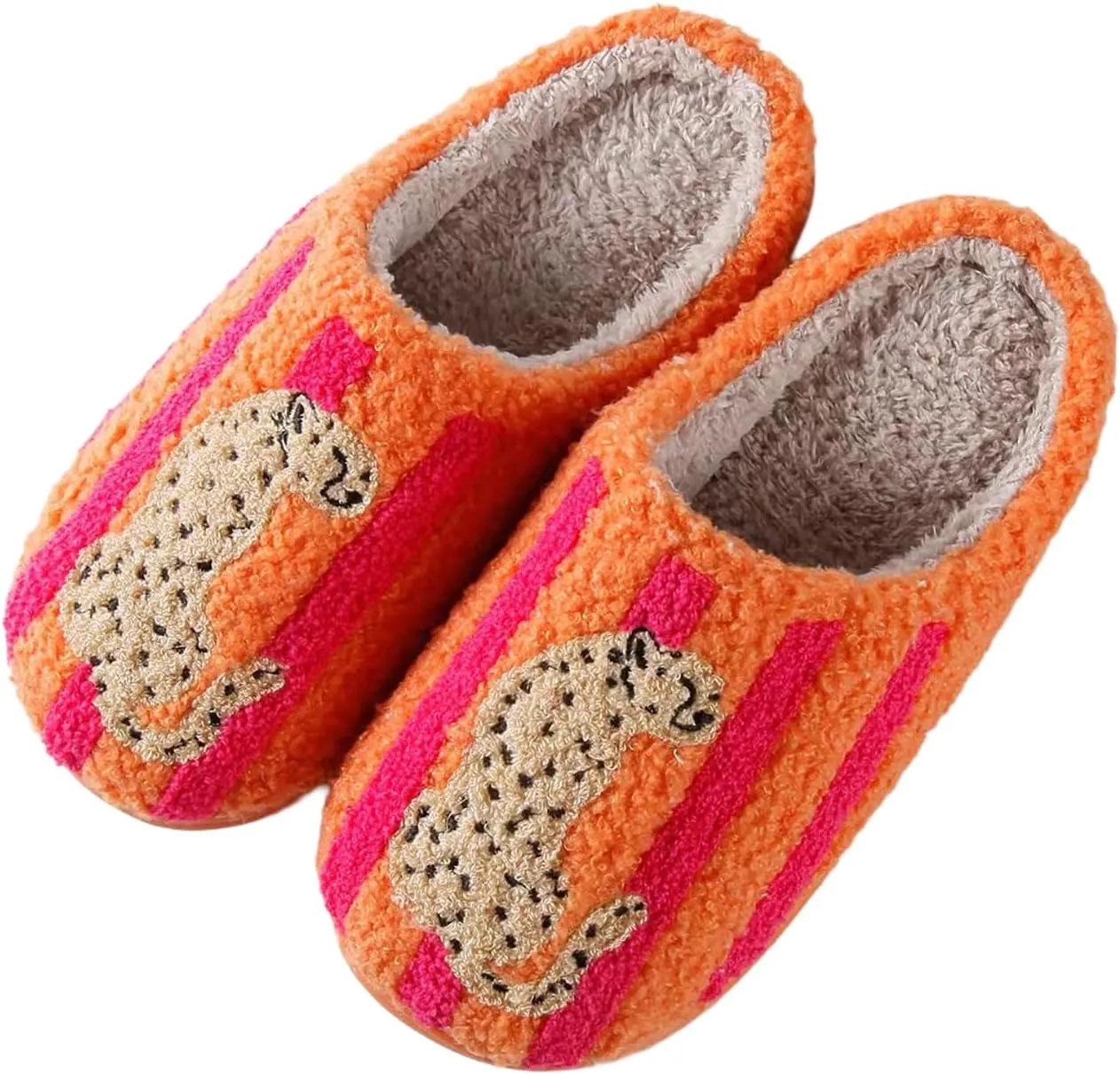 Women's Men's Cute Frog Slippers Fuzzy Memory Foam Kawaii Cartoon Animal Slippers Winter Warm Fluffy Shoes