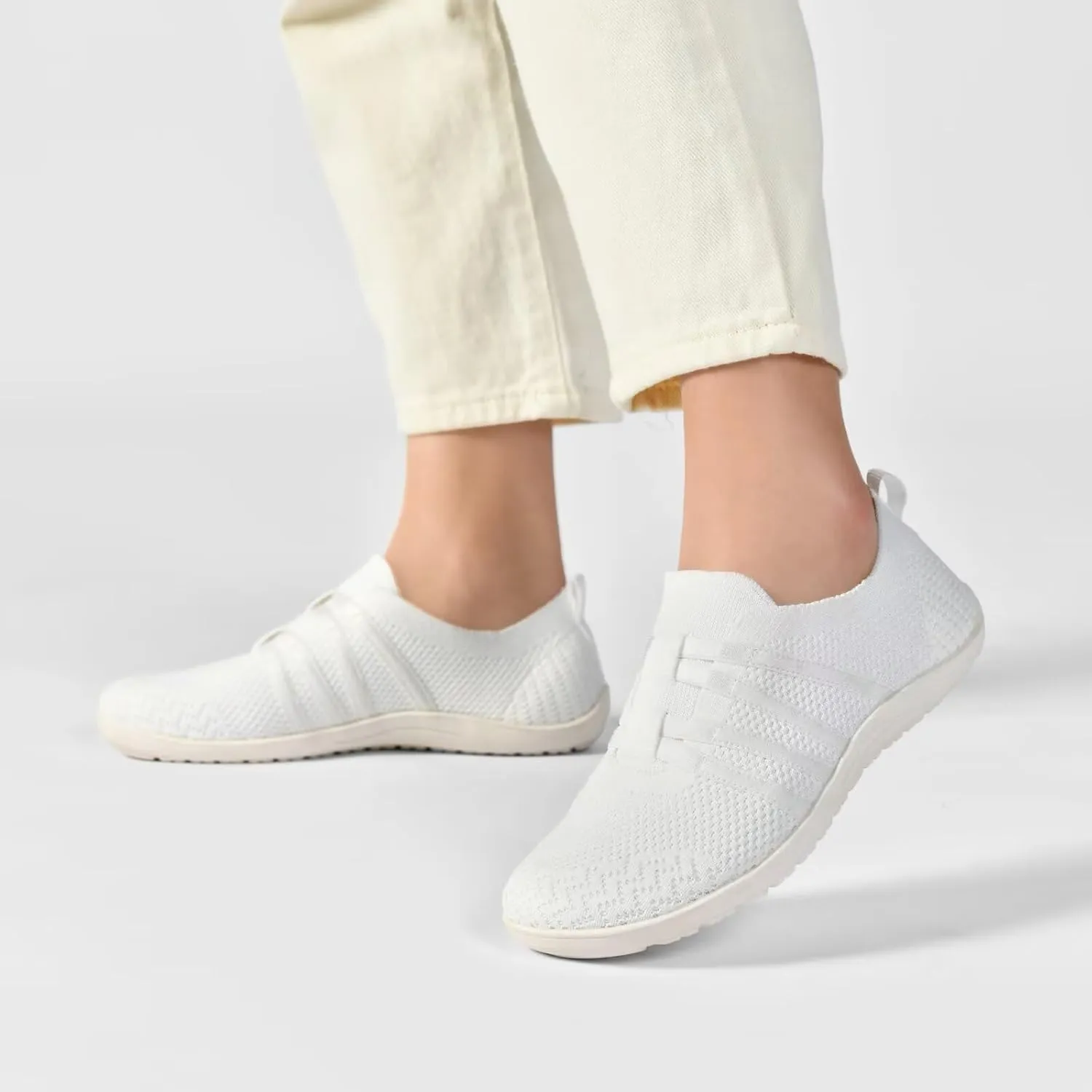 Women's Minimalist Barefoot Walking Shoes Wide Toe Box Flats Lightweight Casual Gym Athletic Sneakers