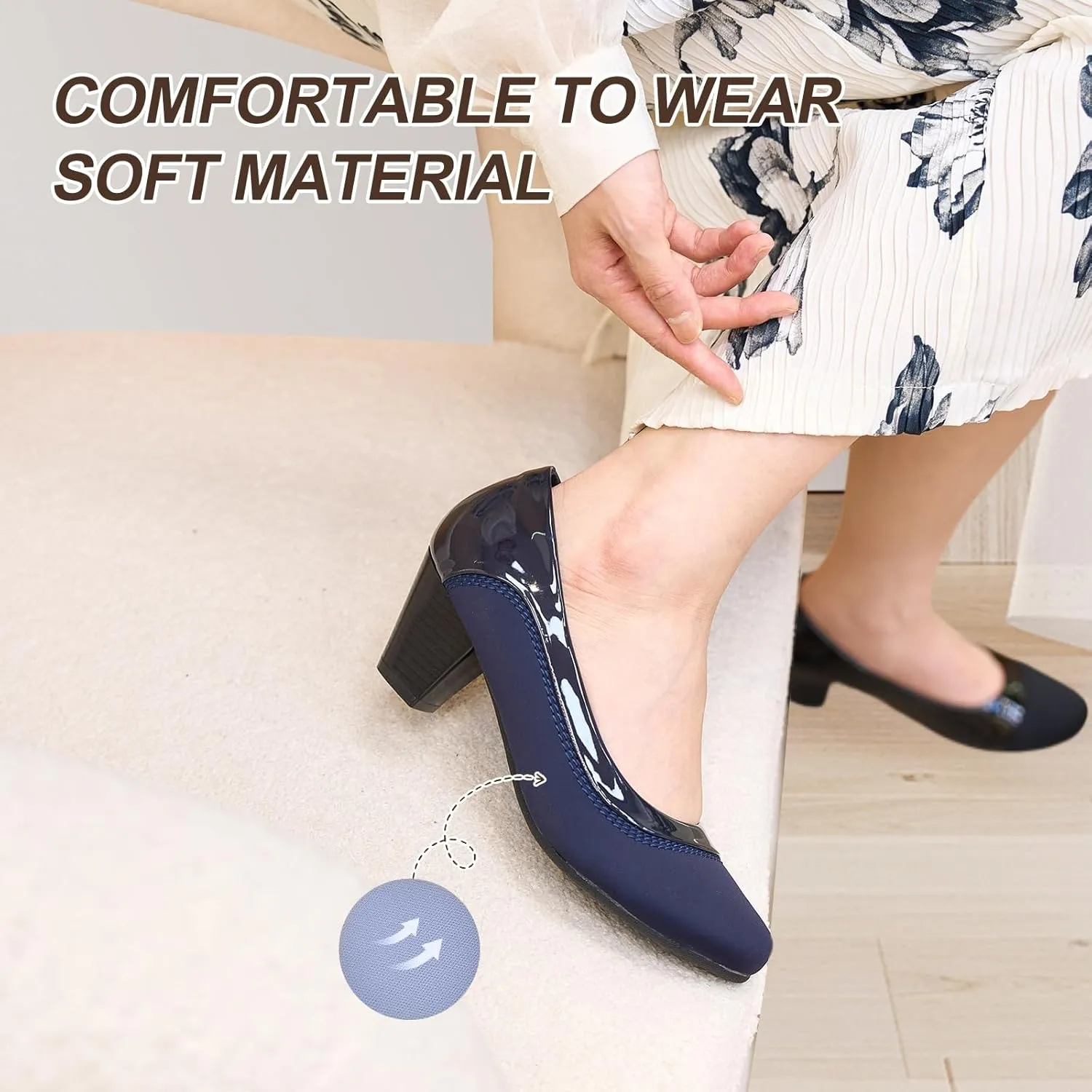 Women's Orthopedic Bunion Loafers - Low Heel Slip-On Dress Shoes with Orthotic Support