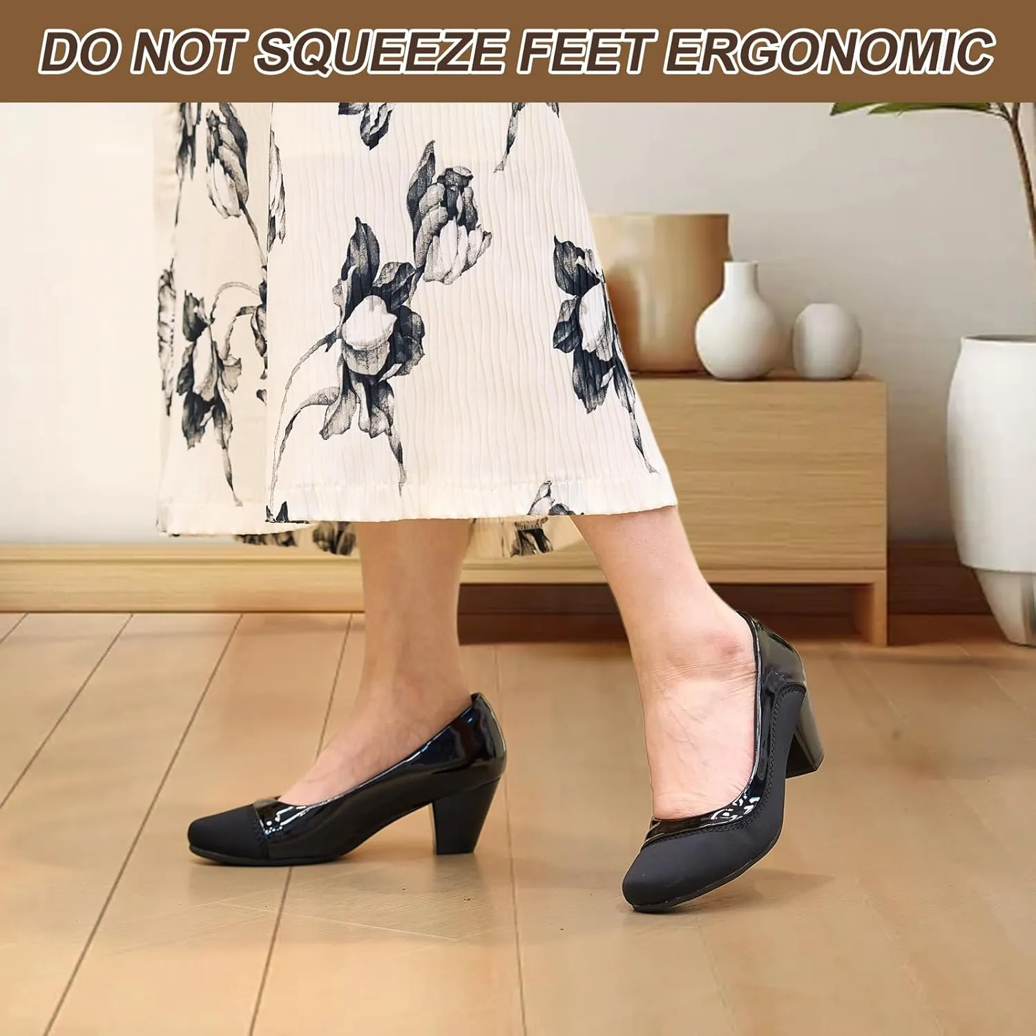 Women's Orthopedic Bunion Loafers - Low Heel Slip-On Dress Shoes with Orthotic Support