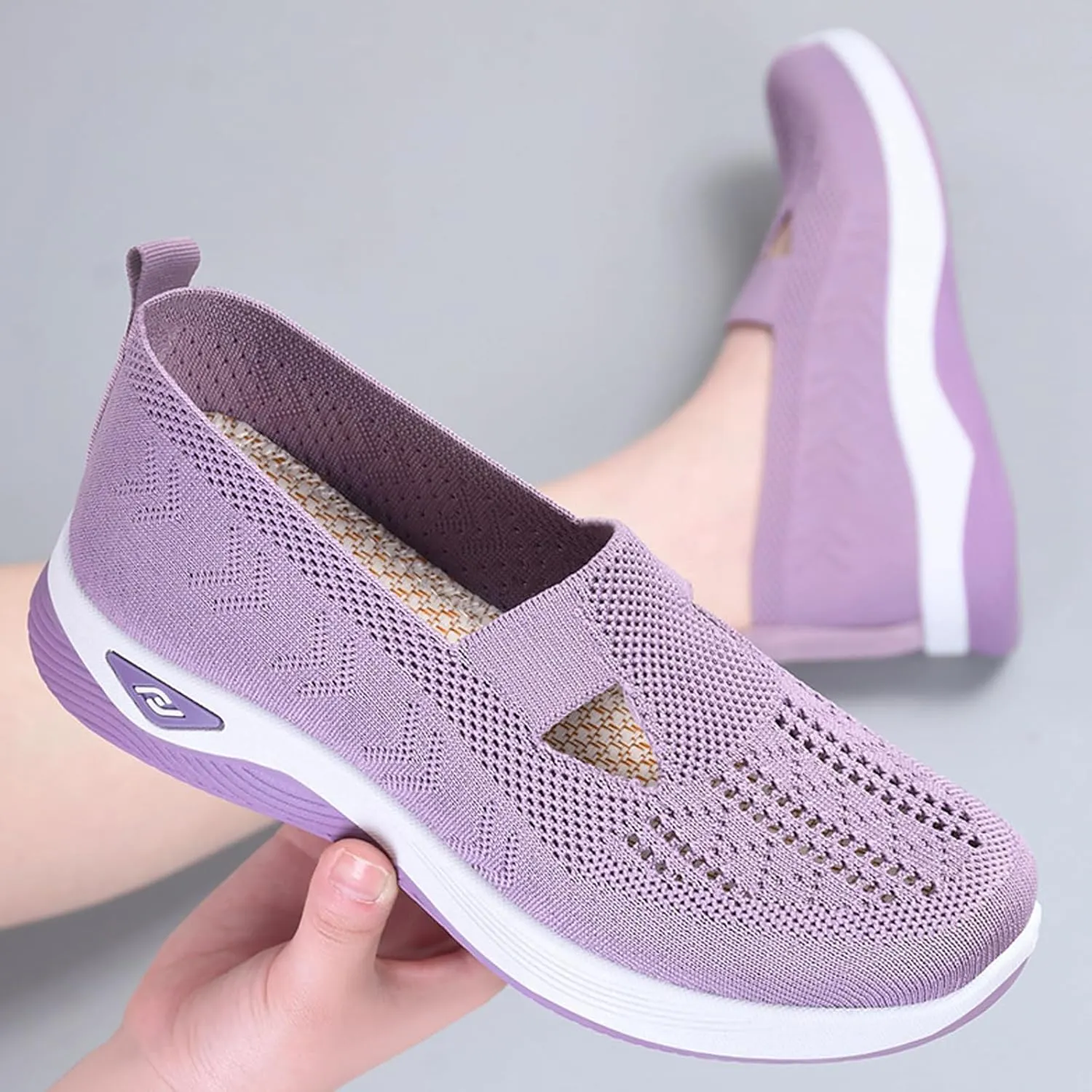 Women's Orthopedic Walking Shoes - Lightweight, Loose Fit, Breathable, Soft Soled, Wide & Bulky