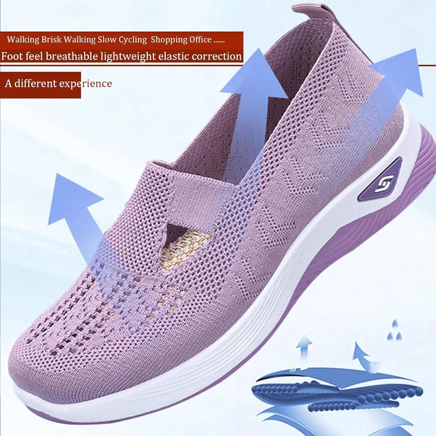 Women's Orthopedic Walking Shoes - Lightweight, Loose Fit, Breathable, Soft Soled, Wide & Bulky