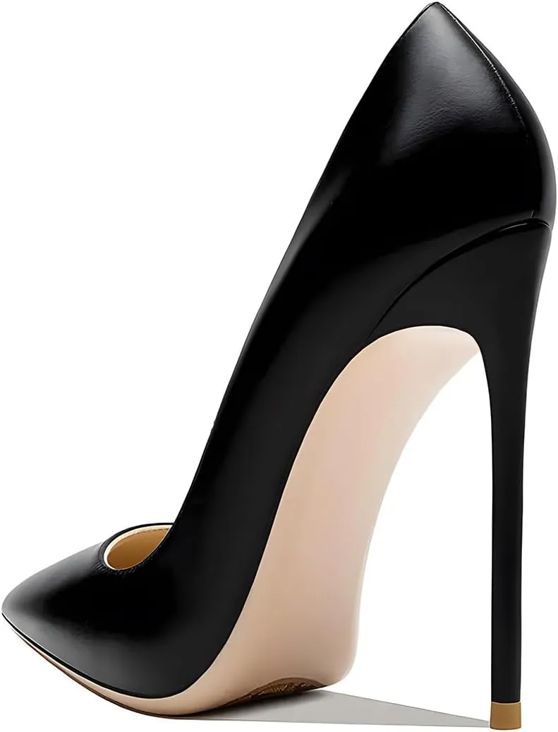 Women's Pointed Toe Shallow Stiletto Heels 4.7 Inch Pumps Wedding Party Banquet Shoes