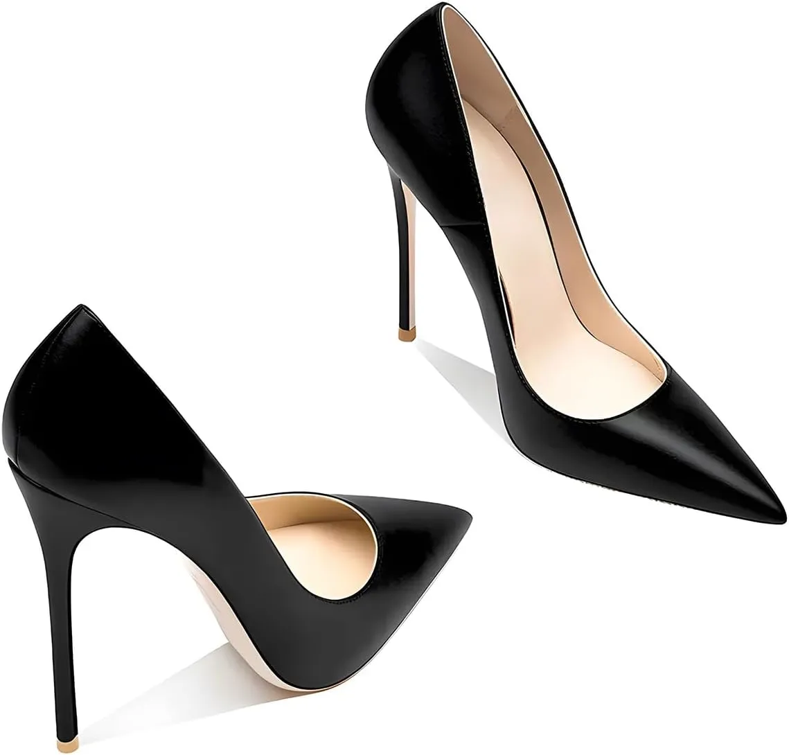 Women's Pointed Toe Shallow Stiletto Heels 4.7 Inch Pumps Wedding Party Banquet Shoes