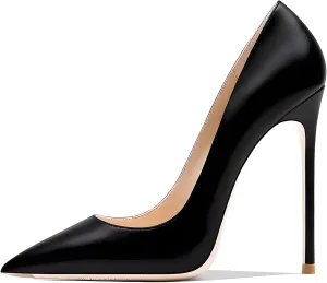 Women's Pointed Toe Shallow Stiletto Heels 4.7 Inch Pumps Wedding Party Banquet Shoes