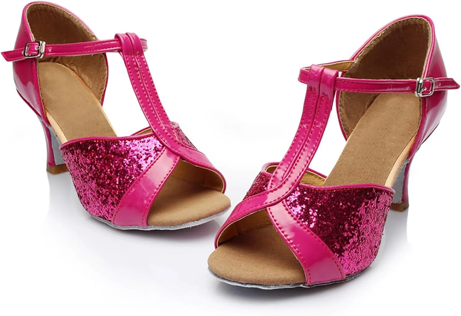 Womens Prom Dance Shoes Latin Salsa Bachata Shoe Suede Sole Wedding Performance Dance Shoes Dressy 2025 Trendy