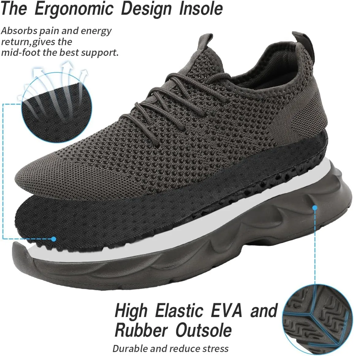 Womens Running Shoes Lightweight Breathable No Slip Sneakers Gym Athletic Workout Casual Sports Walking Tennis Shoes