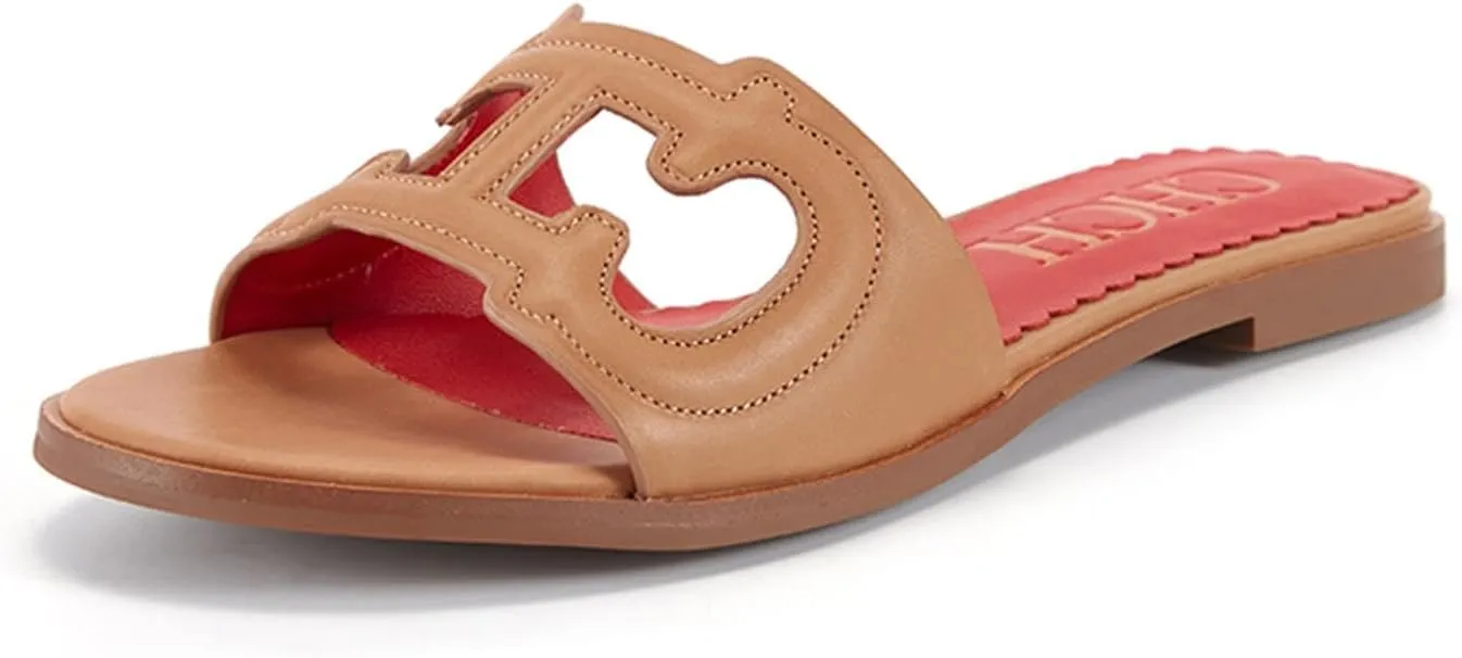 Women's Sandals Comfortable Open Toed Flat Slippers Beach Vacation Sandals Hollowed Out Design