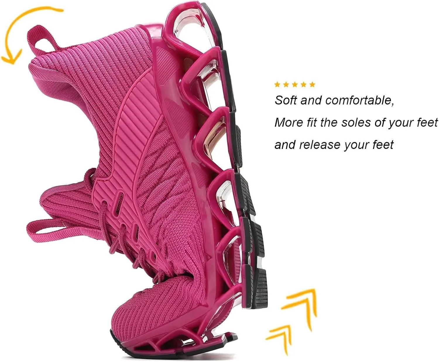 Womens Slip-ins Running Shoes Blade Tennis Walking Sneakers Comfortable Fashion Non Slip Work Sport Shoes Gym Trainers