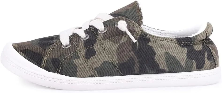 Women's Slip On Canvas Sneaker Low Top Casual Walking Shoes Classic Comfort Flat Fashion Sneakers