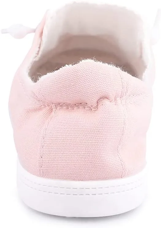 Women's Slip On Canvas Sneaker Low Top Casual Walking Shoes Classic Comfort Flat Fashion Sneakers